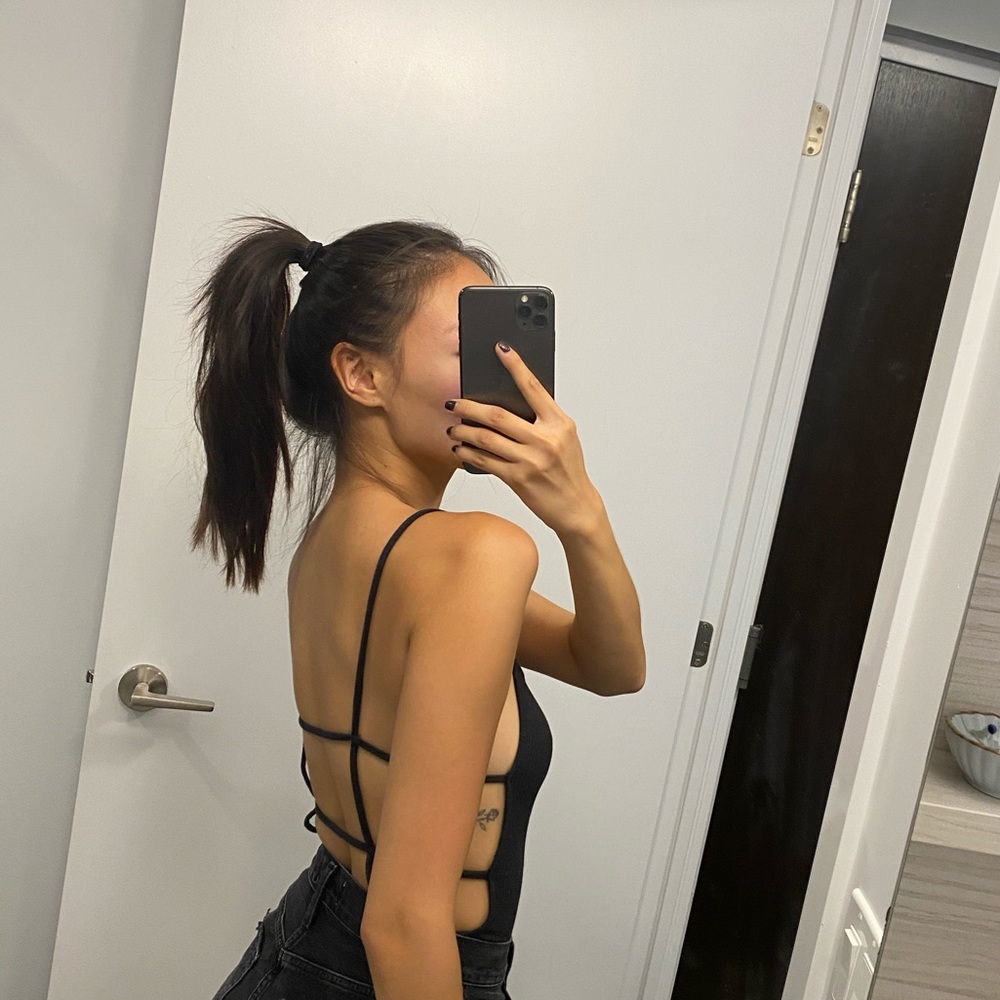 Urban outfitters- black open back bodysuit